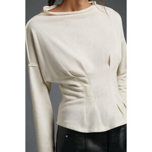 Anthropologie Cream Sweatshirt